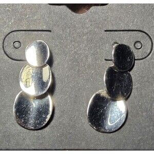 Contemporary Sterling Silver Earrings